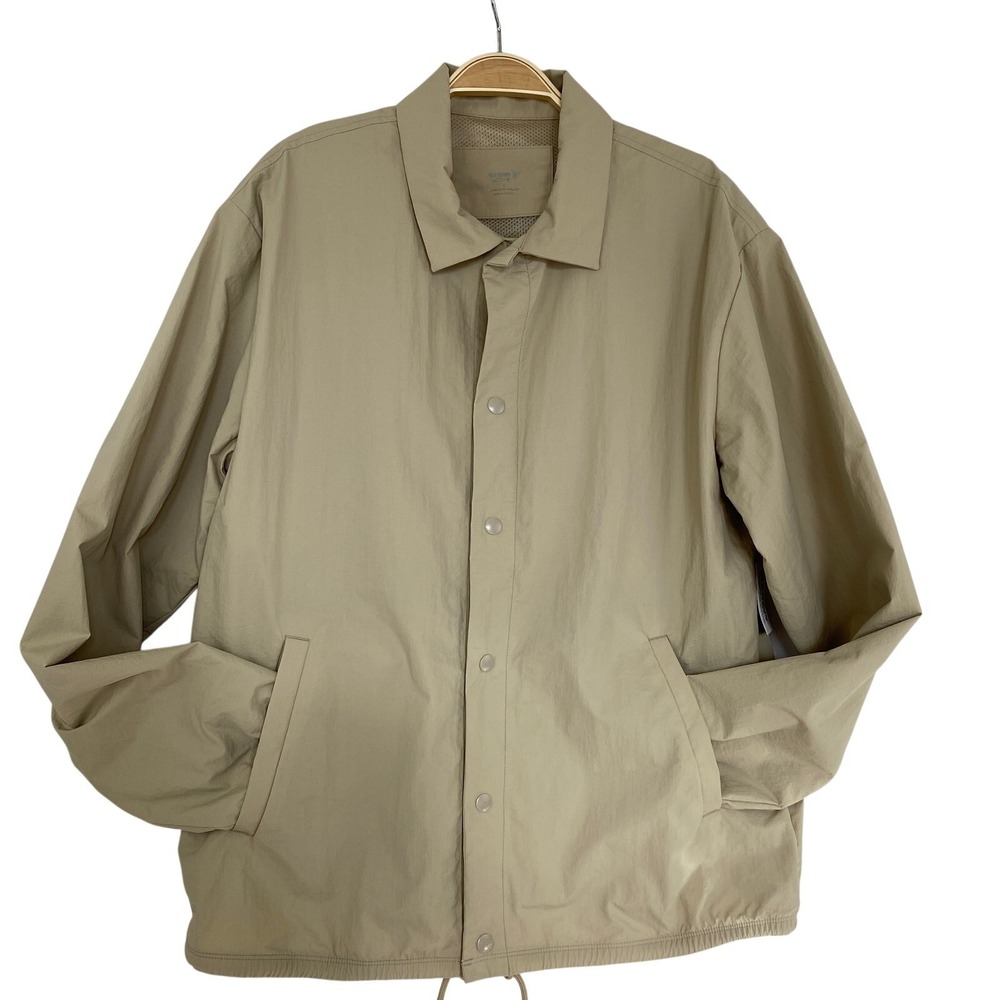 Old Navy Active Coach Jacket Men Size M Stone Golf Gorpcore Sports Old Money NWT